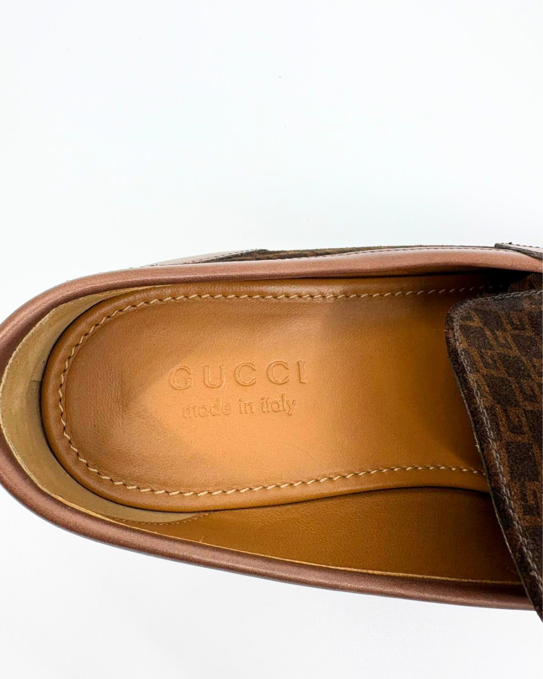 Gucci Suede Mini G cube loafers