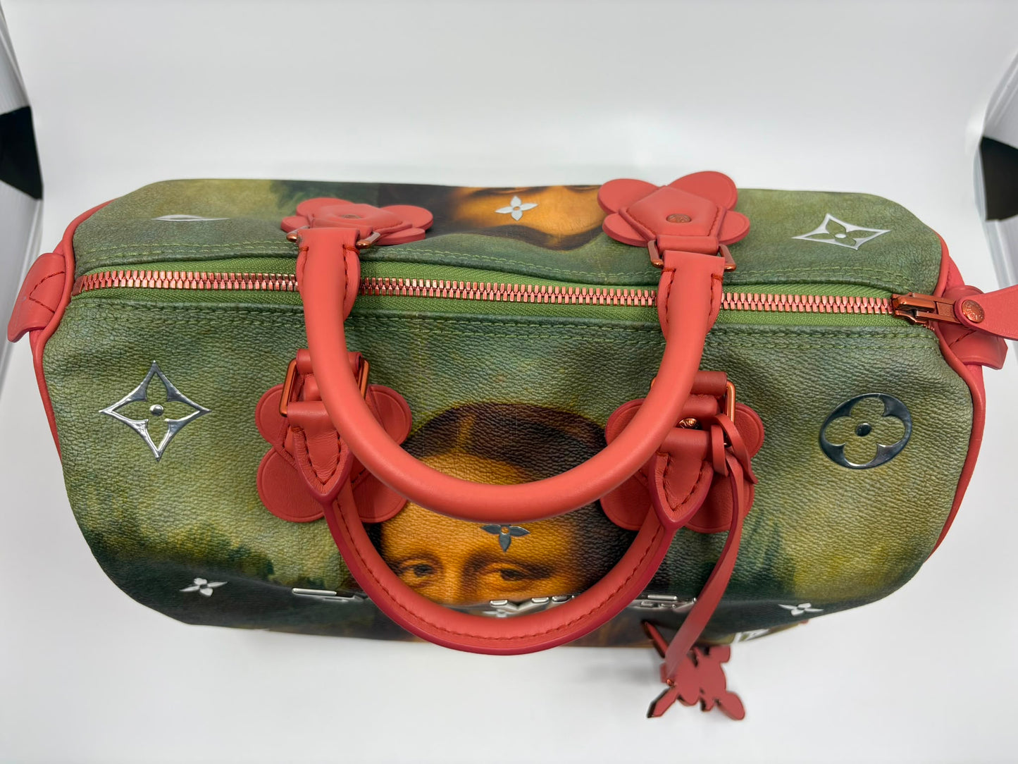 Louis Vuitton Mona Lisa Printed Leather Masters Collection Leonardo Da Vinci Speedy 30 Boston Bag