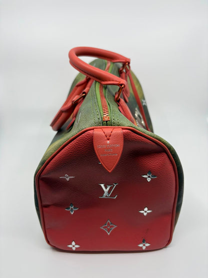 Louis Vuitton Mona Lisa Printed Leather Masters Collection Leonardo Da Vinci Speedy 30 Boston Bag