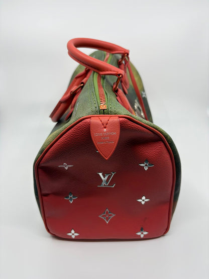 Louis Vuitton Mona Lisa Printed Leather Masters Collection Leonardo Da Vinci Speedy 30 Boston Bag
