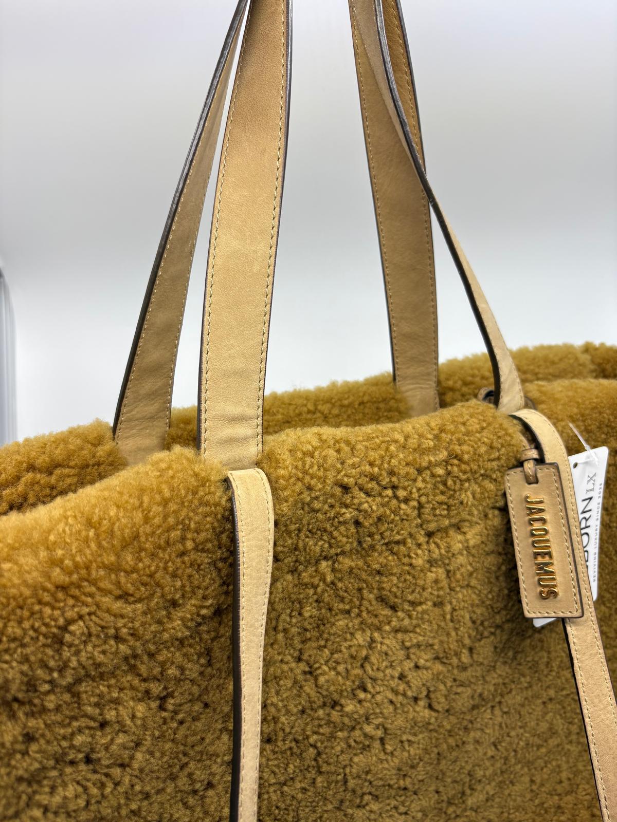 Jacquemus “Le Cabas Neve” Shearling Tote