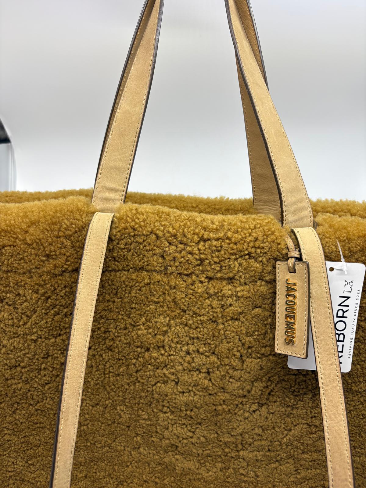 Jacquemus “Le Cabas Neve” Shearling Tote