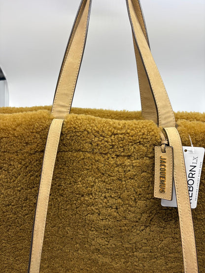 Jacquemus “Le Cabas Neve” Shearling Tote