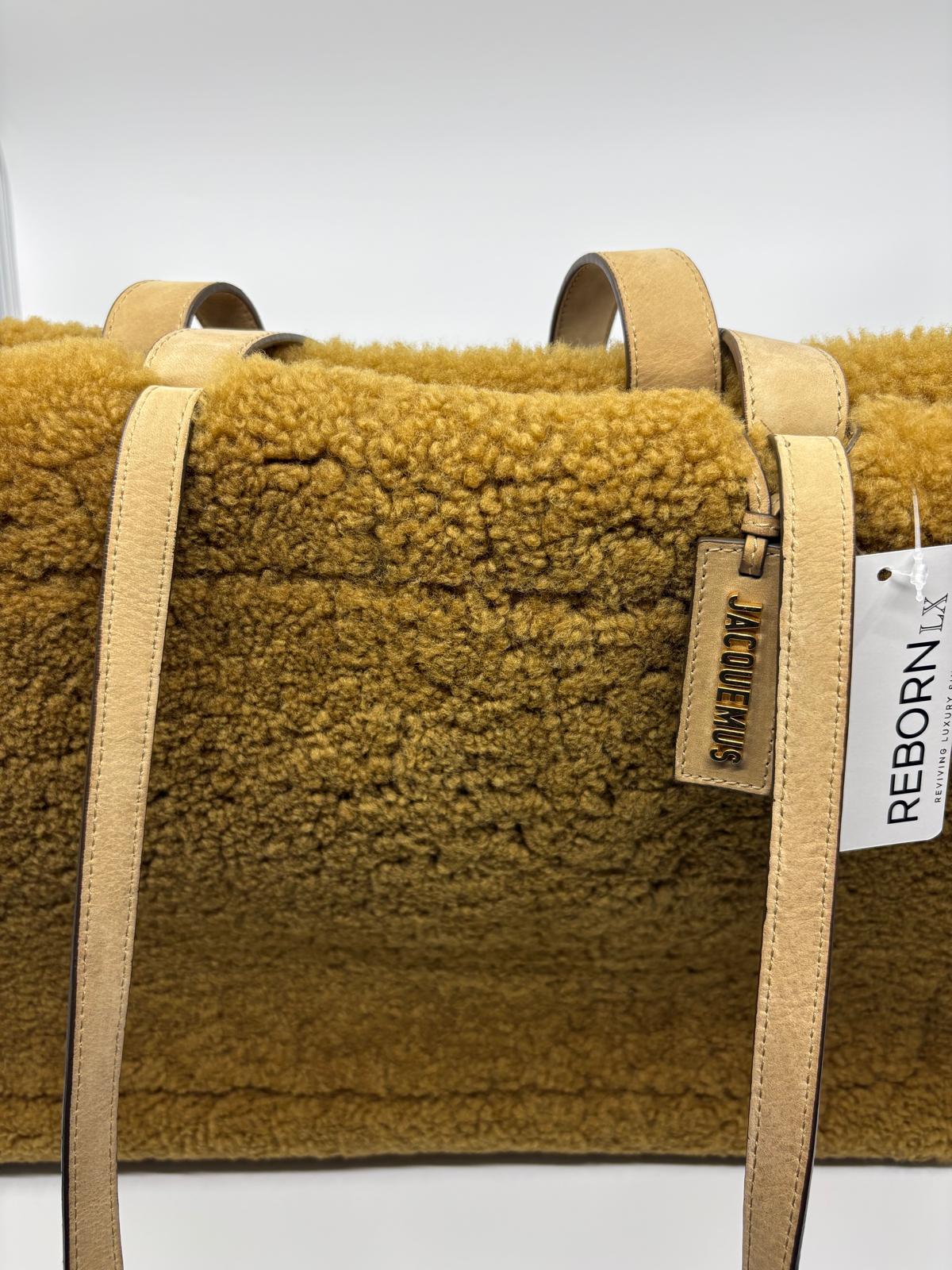 Jacquemus “Le Cabas Neve” Shearling Tote
