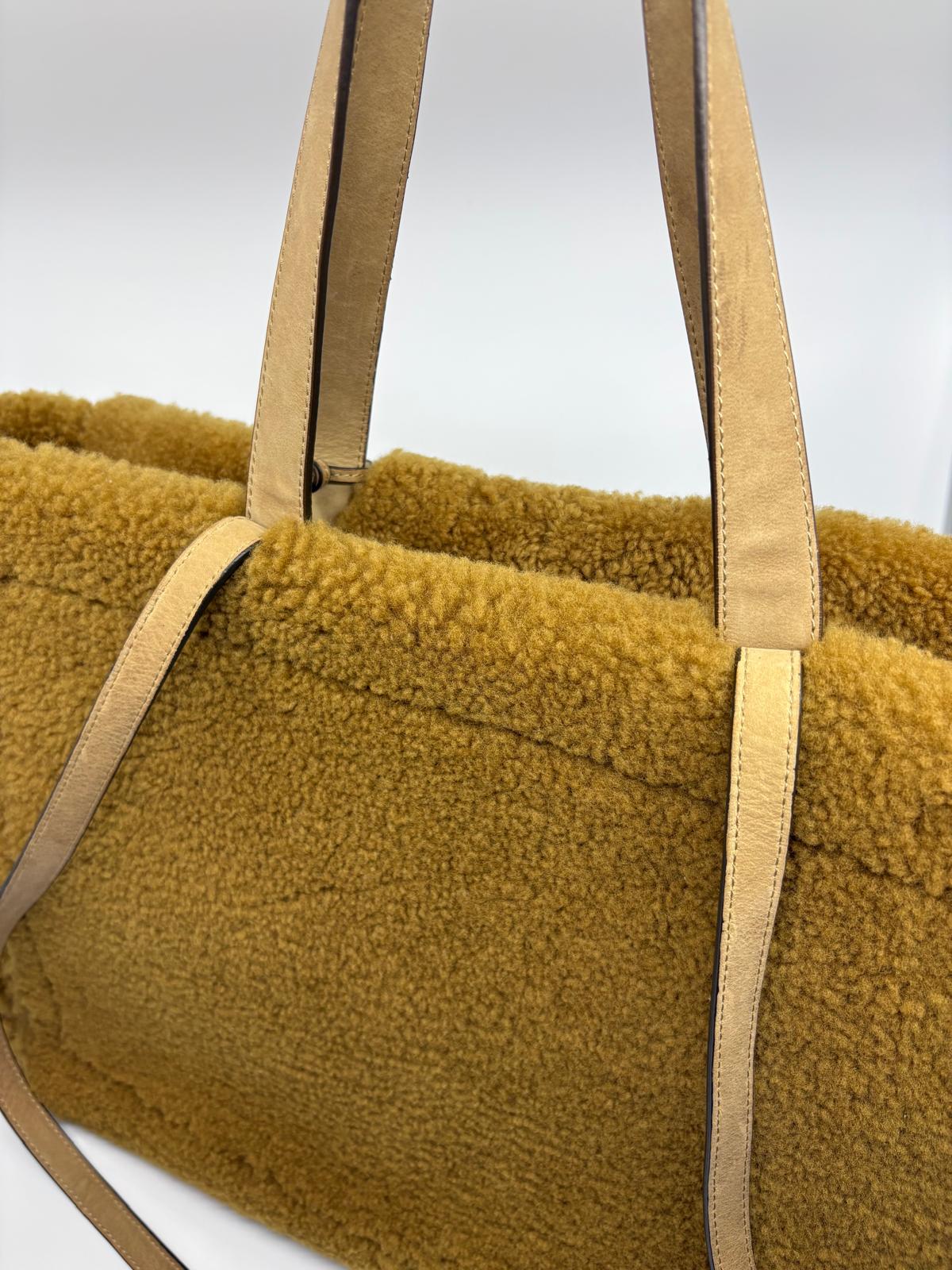 Jacquemus “Le Cabas Neve” Shearling Tote
