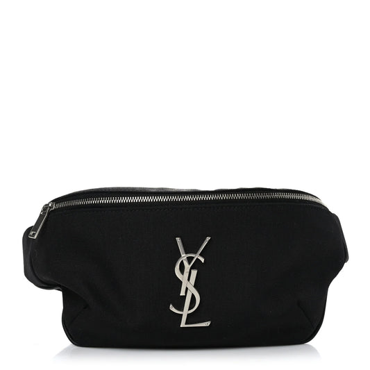 SAINT LAURENT Canvas Monogram Belt Bag