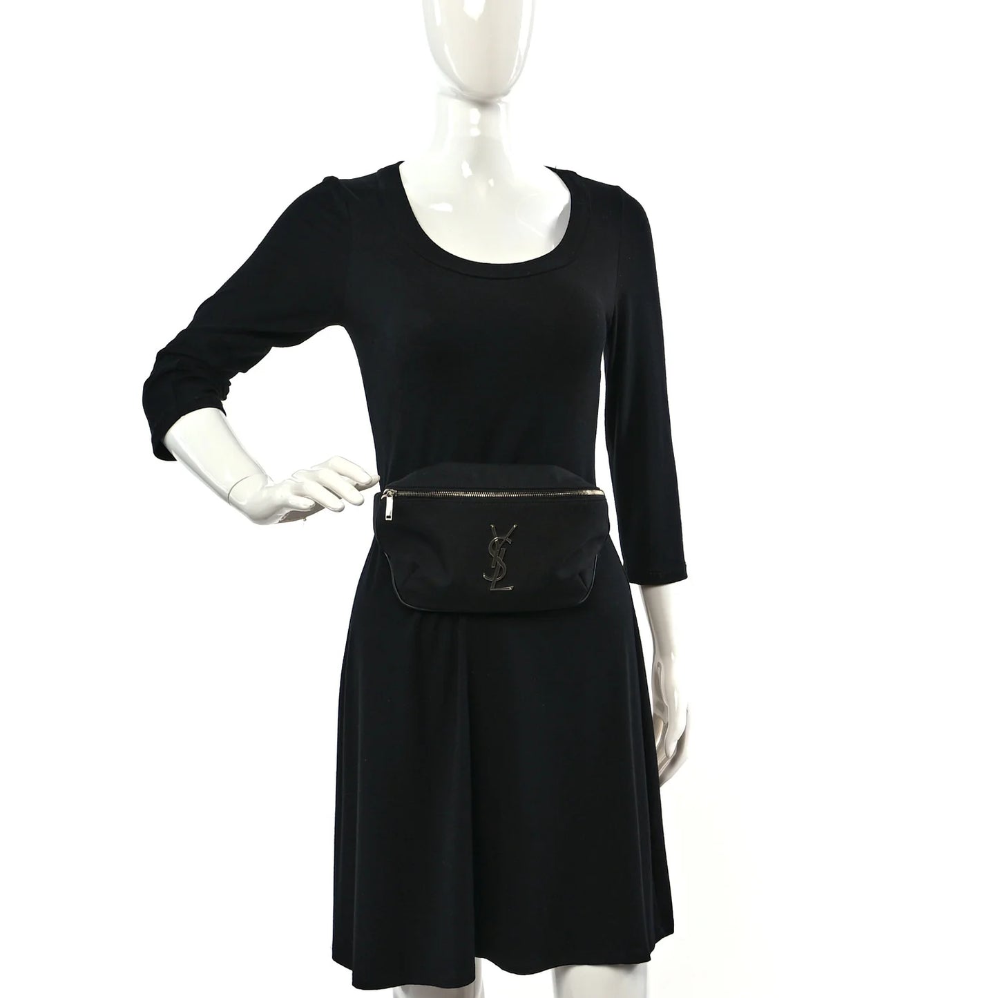 SAINT LAURENT Canvas Monogram Belt Bag