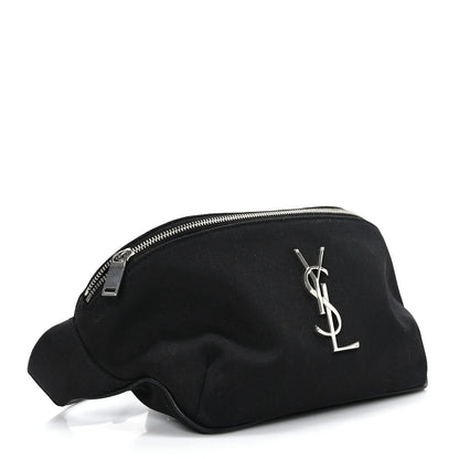 SAINT LAURENT Canvas Monogram Belt Bag