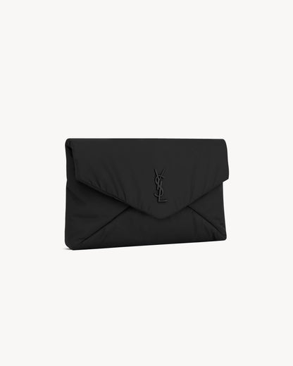 SAINT LAURENT Envelope Nylon Clutch
